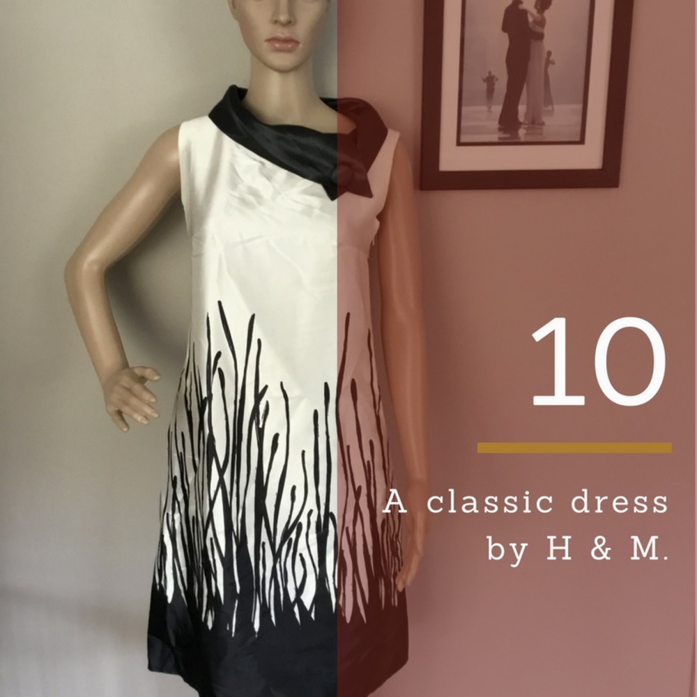 H&M beautiful patterned silk dress